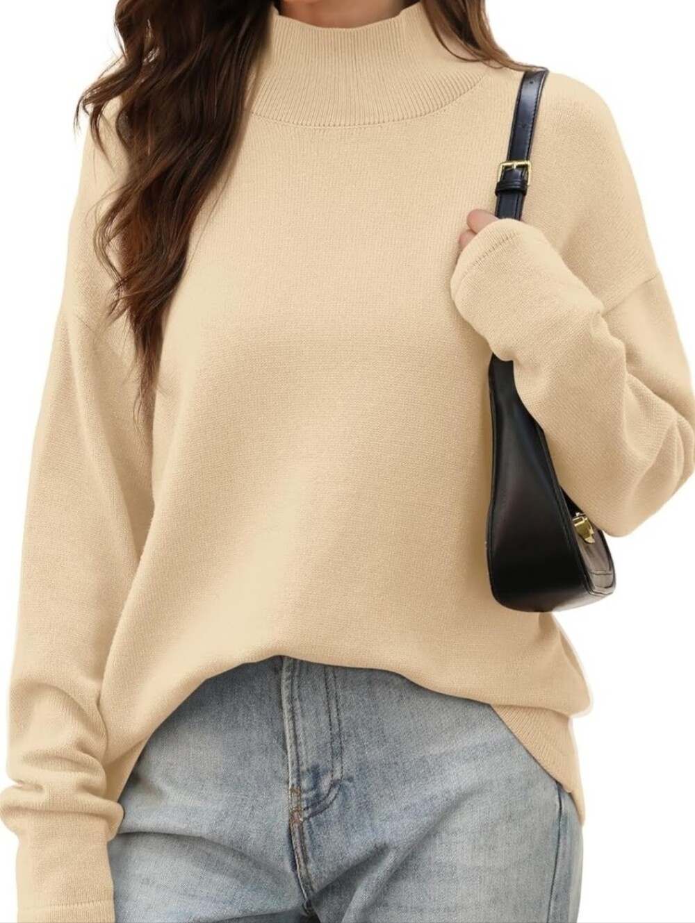 Sweater for Women Turtleneck Oversized Batwing Long Sleeve